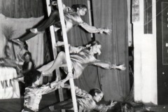 Номер «Гимнастки на свободных лестницах» под руководством Лидии Соловьёвой, фрагмент спектакля «Муха Цокотуха». 1970-е гг.