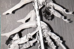 Номер «Гимнастки на свободных лестницах» под руководством Лидии Соловьёвой, конец 1970-х гг.
